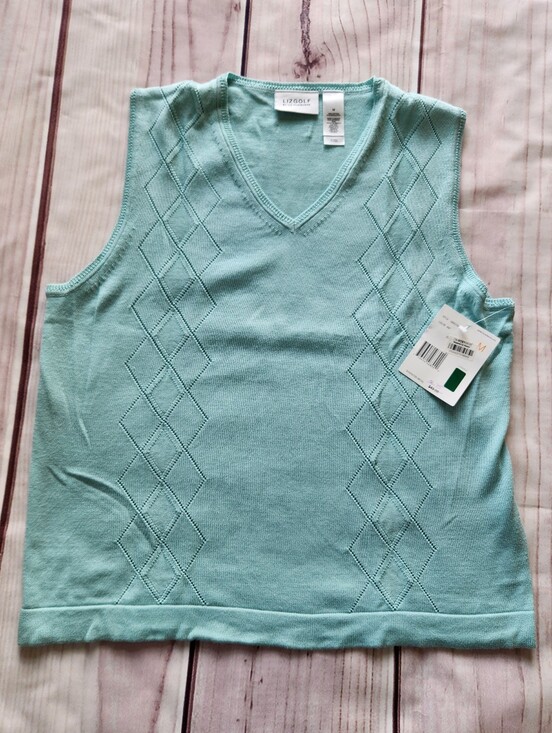 Liz Claiborne Sweaters - NWT LizGolf By Liz Claiborne Sleeveless Sweater Vest Aqua Blue | Women's Size M